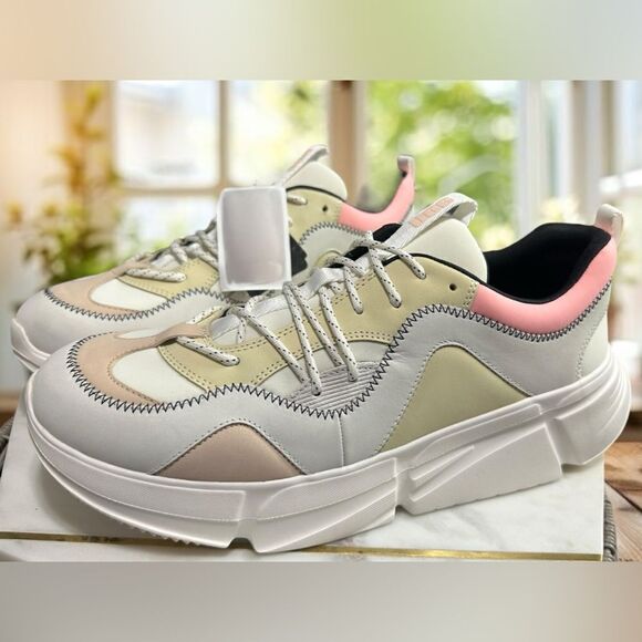 UGG Calle Lace Leather Sneakers shoes size 12 Womens EU 43 - Picture 8 of 16